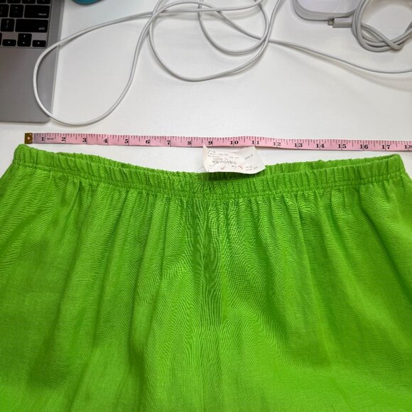 AP Collection Pants Womens 3X Lime Green Elastic Waist Straight Leg Casual - Picture 7 of 9